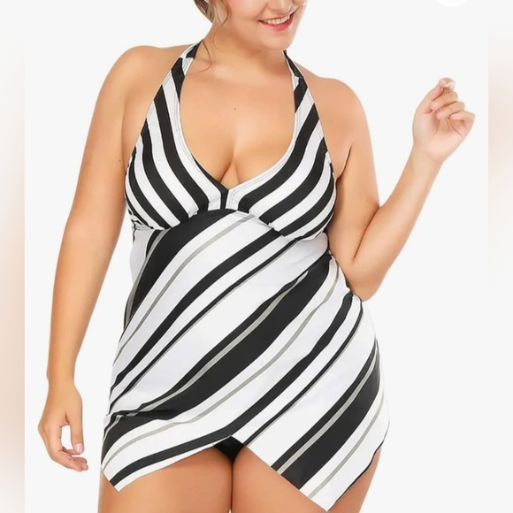 Swimsuits for all plus size 30 monokini 2 piece NWT - Picture 15 of 16
